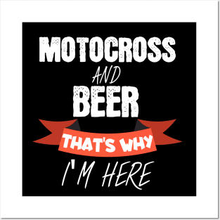 Motocross and beer Posters and Art